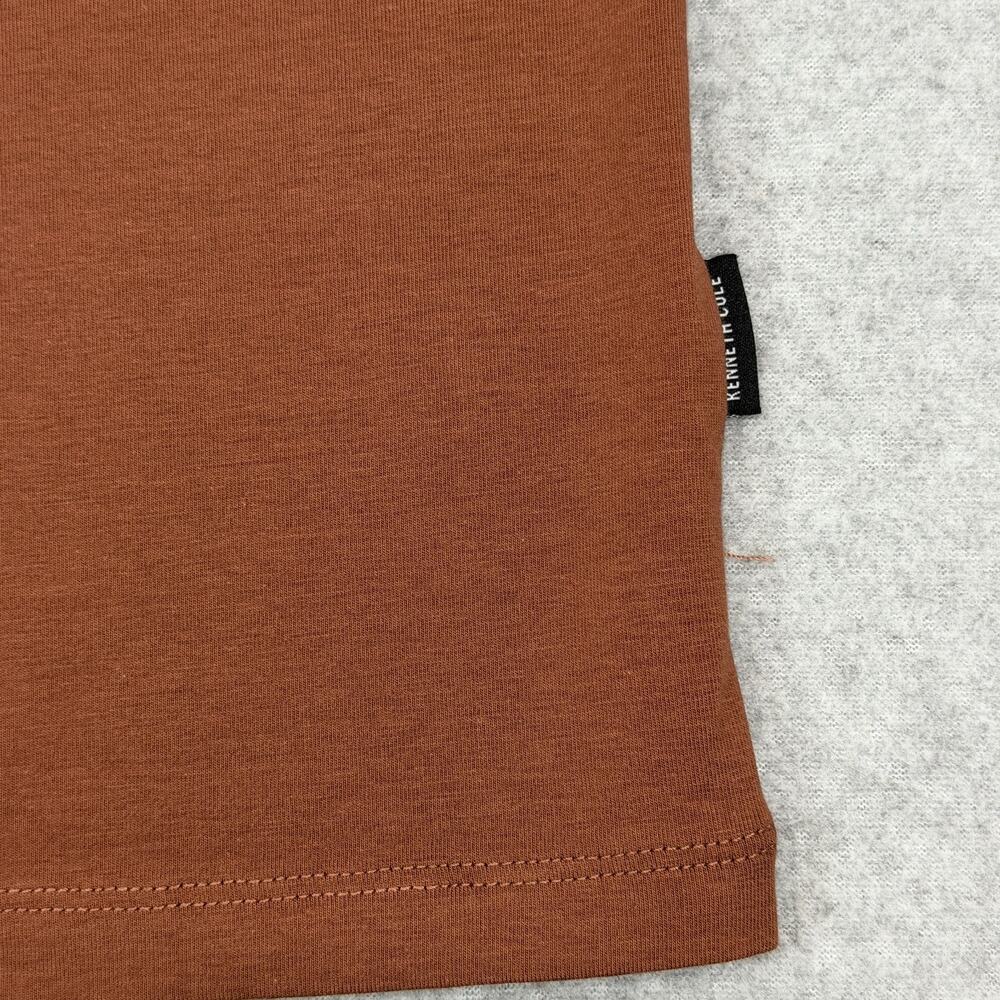 Kenneth Cole Mens V-Neck T-Shirt Large L Brown Sequoia Short Sleeve Stretch NWT - Picture 6 of 10